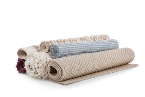 rolled up area rugs