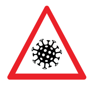 virus red triangle