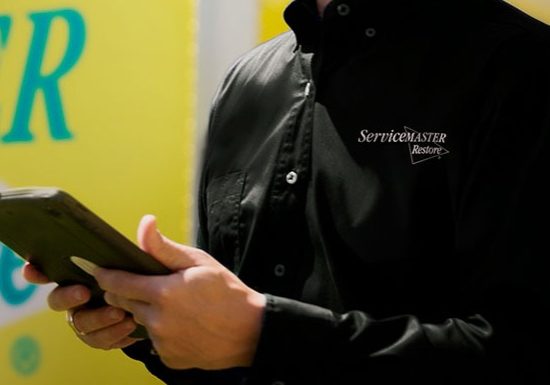 servicemaster restore technician holding tablet.ServiceMaster Superior Cleaning and Restoration. New York Westchester County and Fairfield County. Stamford, Danbury, New Rochelle, Rye and Port Chester.